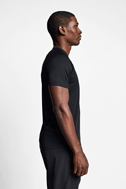 Lescon Siyah Erkek Koşu Kısa Kollu T-Shirt 22B-1015