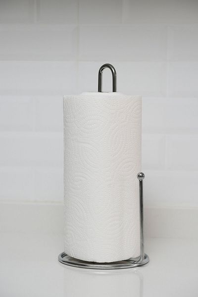 EMA HOME Metal Paper Towel Holder Chrome Plated Standard and Large Size Roll Compatible