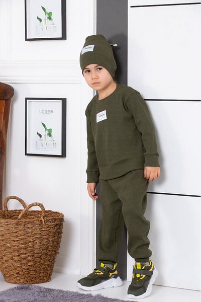 tunays shopping Boy's 3-Piece Set with Ribbed Hat