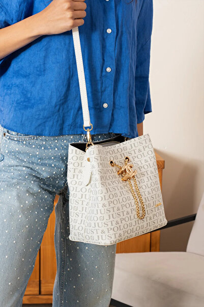 Just Polo Women's Medium Size Adjustable Strap Hand and Shoulder Bag Size: 22 X 23 cm Shopper