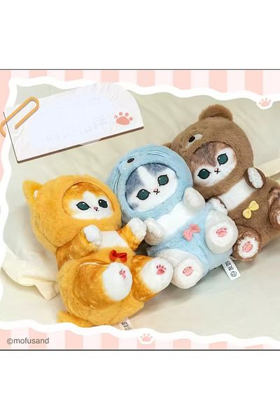NB market Mofusand Fok Costumed 35cm Cute Cat Plush Toy Hairy Exrta Soft Textured