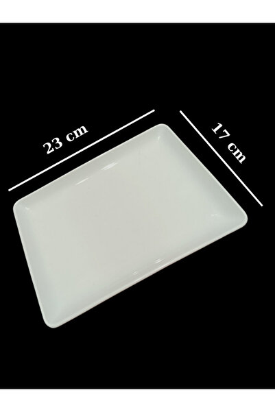 Kütahya Porselen Tan Serisi 23x17 Cm Dikdörtgen Servis Fondü Alt Tabağı Veya Sunum Tabağı
