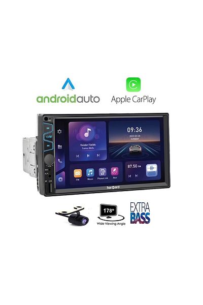 Navigold Harward Hr-g752 7''inch Double Tape with Car Play - Adjustable Thin Case, Bluetooth and SD-FM