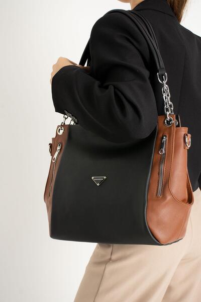 H&D COLLECTİON Τσάντα ώμου και ώμου με 5 διαμερίσματα από μαλακό δέρμα μεγάλο...