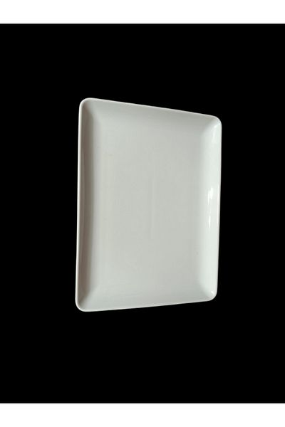 Kütahya Porselen Tan Series 23X17 cm Rectangular Serving Fondue Bottom Plate or Presentation Plate