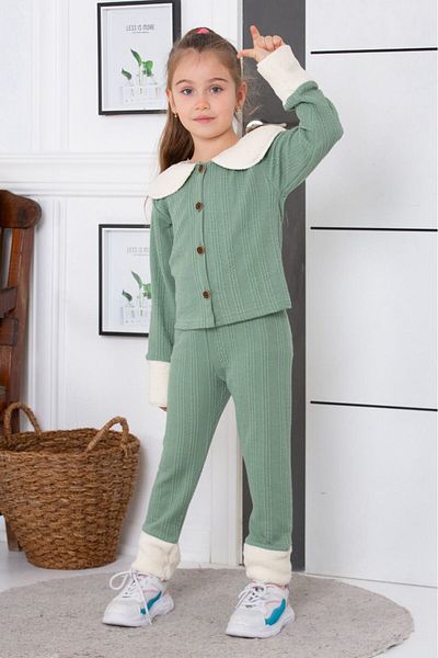 tunays shopping Collar Detailed Girl's Suit
