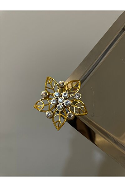 USD HOME 6 lı taşlı papatya model çelik kare kahve,çay,sunum ,servis tepsisi