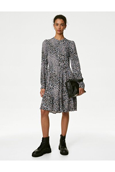 Marks & Spencer Leopar Desenli Mini Elbise