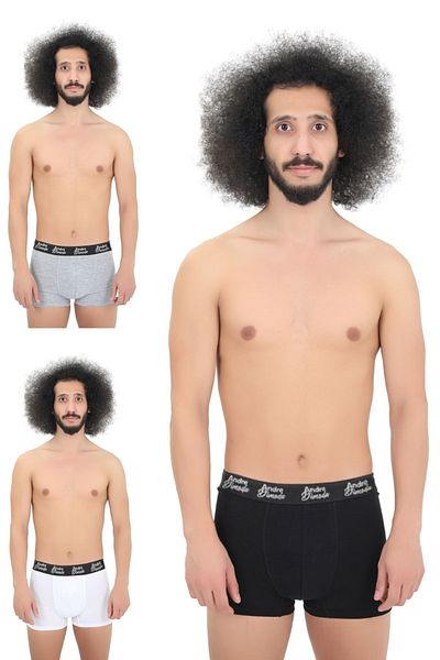 andredimoda Ανδρικά 6 πακέτα Boxers 1ο Class Fabric Premium Package Special Design. Δώρο προίκας απλό μποξεράκι Lycra