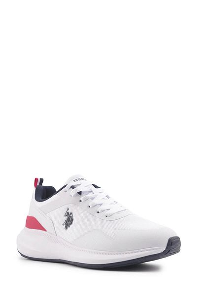 U.S. Polo Assn. Ανδρικά παπούτσια τρεξίματος ATLANTIC 4FX White-Λευκό-Μπλε-Μπλε -Κόκκινο
