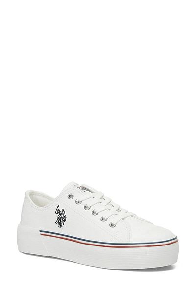 U.S. Polo Assn. PENELOPE P WT 4PR Pantofort alb pentru femei