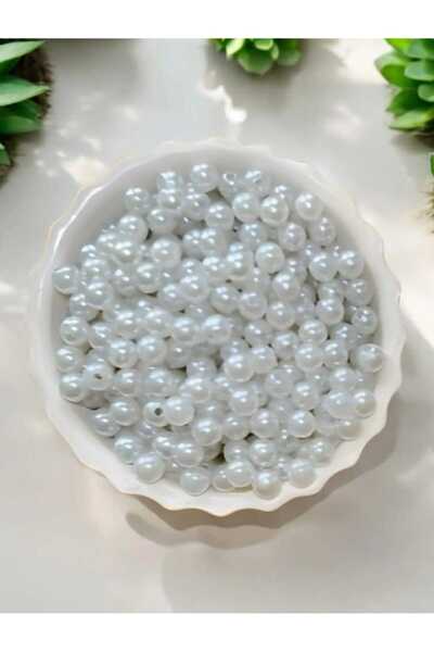 Genel Markalar Beyaz Lüks Plastik Inci 8mm (100GR)