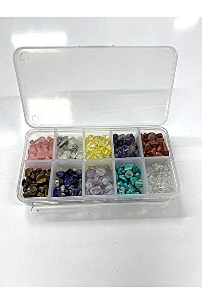 hayal tuhafiye süs malzemeleri kutulu kırık doğal taş takı yapım seti