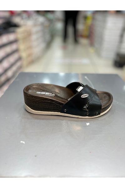 Akınal Bella Esem High Sole Cross Wedge Slippers