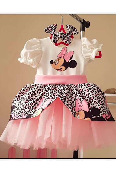 NA ADDESIGN Minnie Mouse Elbise, Kız çocuk Tüllü Elbise, Mickey Mouse Kız Çocuk ELbise