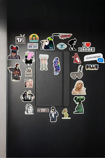 Major Selection Pachet de autocolante Billie Eilish - Jurnal Bullet, Agenda și etichete pentru laptop