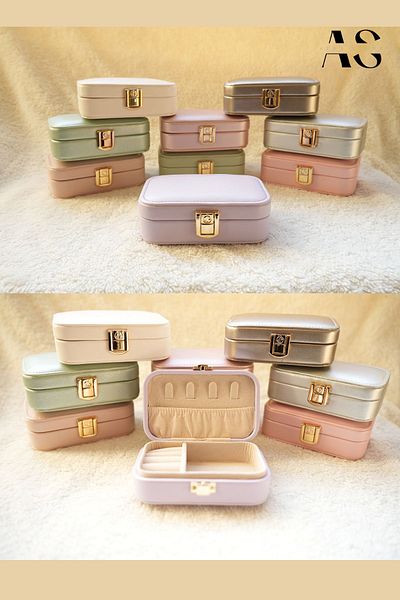 as alpa store Κουτί κοσμημάτων μεγέθους ταξιδιού - Organizer Jewelry Organiser, Μεταλλικές Περλέ Χρώματα Επιλογές