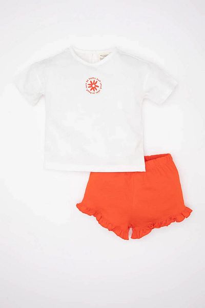 DeFacto Orange Baby Girl Set - Bottom & Top Z9307A2/Og566