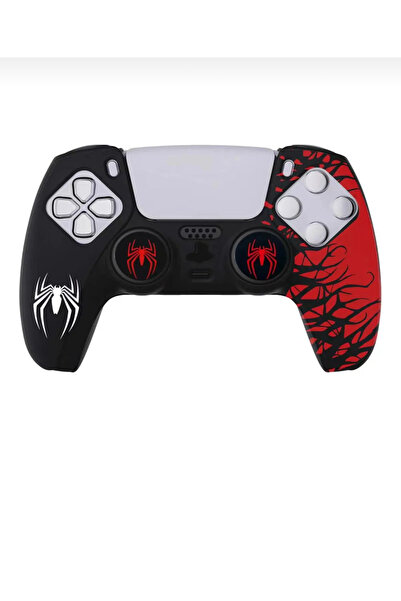 CRK TECH Ps5 Dualsense Spider-man Koruyucu Silikon Kilif + Analog Slikon Koruyucu