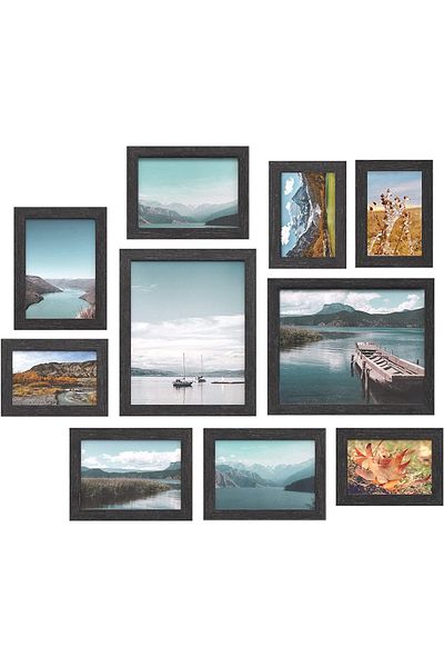 Mahmayi Songmics Black Rpf10b Modern 10x Glass Photo Frames For Home, Drawing Room (25X20X0.1CM)