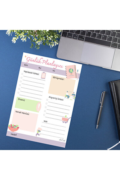 Arilcraft Günlük Planlayıcı - Alışveriş Listesi - Önemli Notlar - Yemek Menüs...