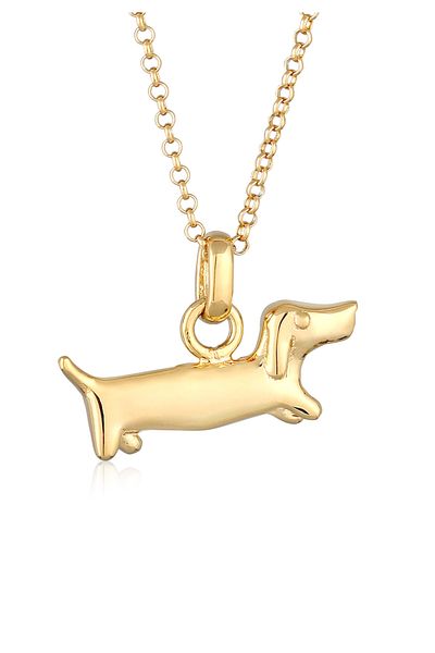 ELLI Necklace Necklace Women Dachshund Pendant Peachain 925 Sterling Silver 45 Cm