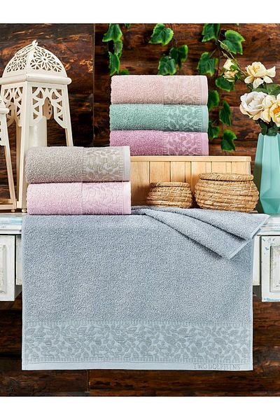 Two Dolphins Dnipro Set of 6 30*50 Hand Towels Kitchen & Guest Towels
