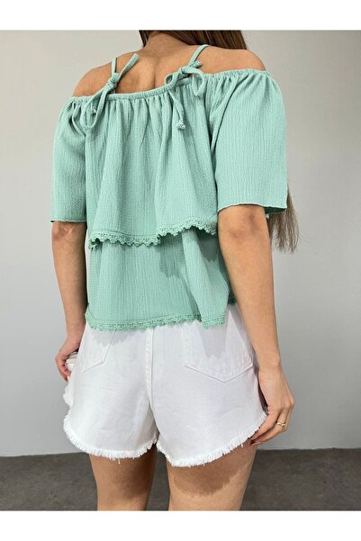 Modamorfo Μπλουζάκι με ροζ κεντημένο κορδόνι με κορδόνι