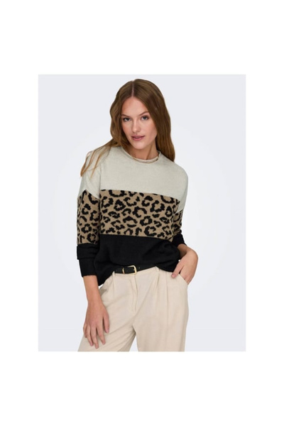 ONLY ONLJADE ANIMAL LS O-NECK NCA KNT