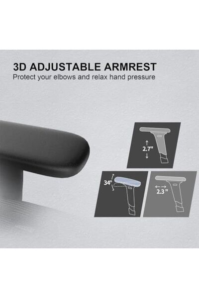 Mahmayi Sihoo M57 Medium Back Ergonomic Mesh Chair With 3d Arm Rests And Lumbar Support - Black