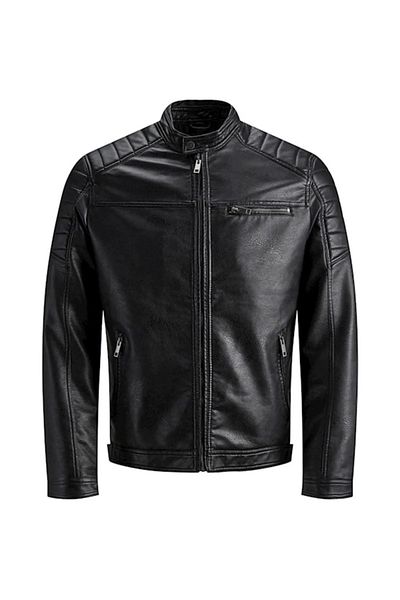 Jack & Jones Ανδρικό Δερμάτινο Παλτό Και Μπουφάν