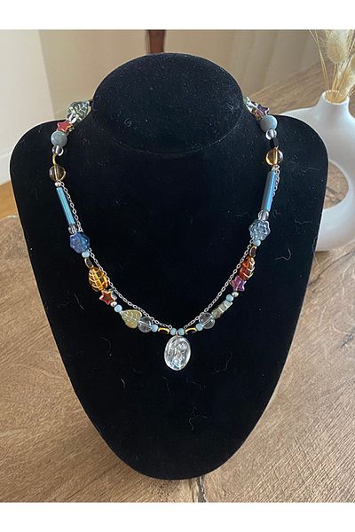 Store Colorful Shiny Stone Style Necklace