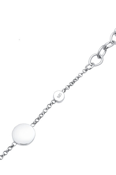 ELLI Dámský náramek s kruhovými destičkami a krystaly ze sterlingového stříbra 925