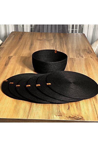 8 Ekim Tasarım Atölyesi طقم تقديم وخبز أمريكي أسود أنيق - صناعة يدوية