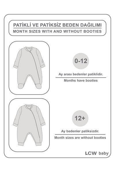 LC Waikiki Lcwk 1.6 Tog Baby Boy Overalls (0-12 Months with Boots, 12 Months Without Boots)