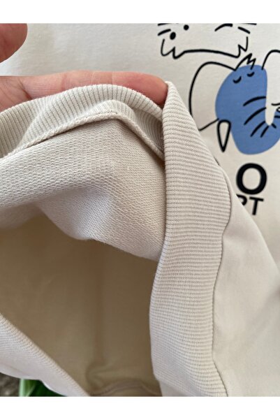 Baby Babyaden Paris Written / Hoodie / Pocket Detail Unribbed Thin Seasonal Boy School Tracksuit