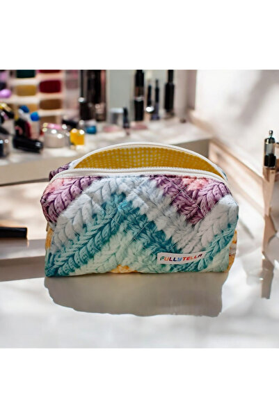 fullytella حقيبة مكياج وأقلام متوسطة الحجم