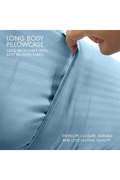 Hotel Linen Klub Ultra Soft Body Pillow with  Pillowcase- Long Side Sleeper Pillow For Use During Pregnancy