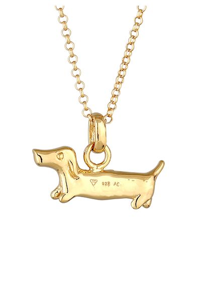 ELLI Necklace Necklace Women Dachshund Pendant Peachain 925 Sterling Silver 45 Cm