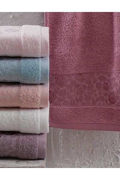 Two Dolphins Asiya Set of 6 30*50 Hand Towels Kitchen & Guest Towels