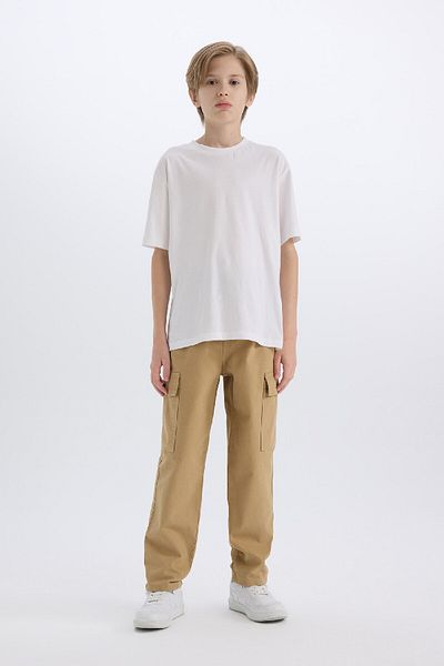 DeFacto Boys Loose Fit Standard Leg Gabardine Trousers D3406A825Sp
