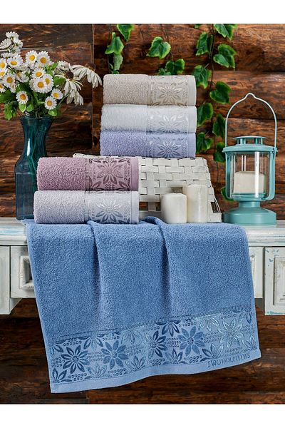 Two Dolphins Kaluga Set of 6 30*50 Hand Towels Kitchen & Guest Towels