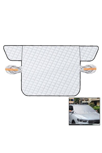 Go İthalat OTO - غطاء مرآة مضاد للثلج مقاس 150 × 110 سم - باب أمان = باب مضغو...