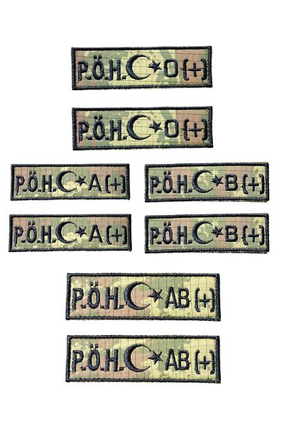 AskerVadisi Tsk Camuflaj P. Ö. H Ayyıldız Patches pentru grupul de sânge cu velcro 2 bucăți