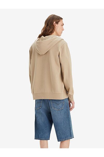 Levi's Ανδρικό φούτερ Levis με κουκούλα χωρίς χρώμα - ίσιο φερμουάρ A7770-0002