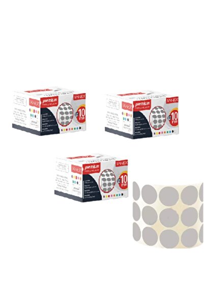 Tanex Etichetă cu punct gri de 10 mm - 5000 buc (trei cutii)