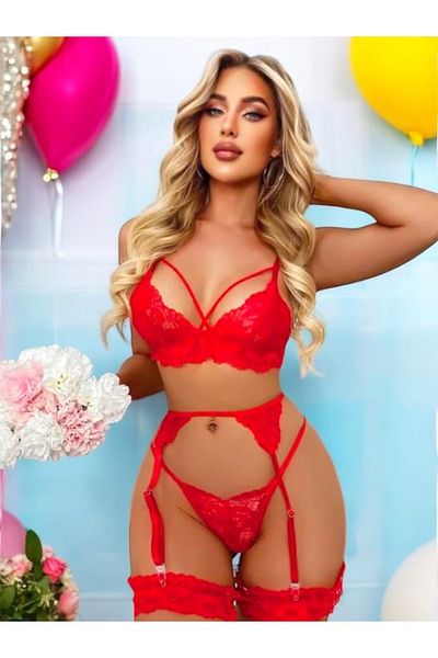 secret night Blue, Red and Black Color Garter Suit Women's Underwear Stretchy Lycra Stylish Dress Skirt Inner Wear
