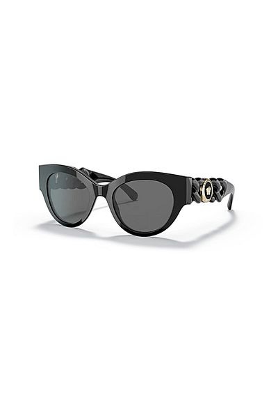 Versace And 4408 Gb187 52 Women's Black Bone Sunglasses