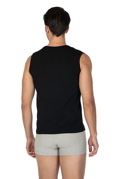 D'S Damat Trendy V-Neck 2-Piece Undershirt Black