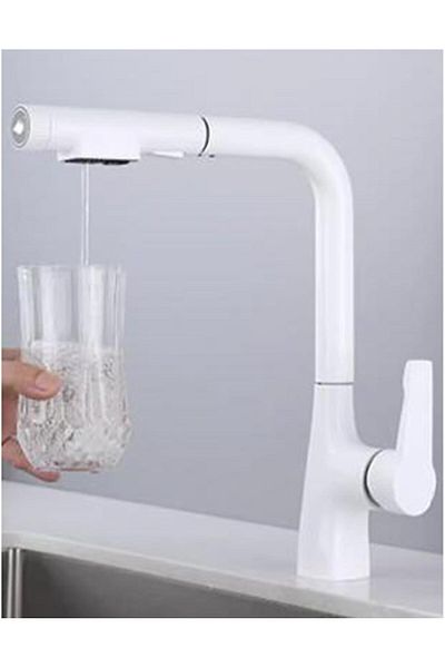 OEM 2025 New Kitchen Sink Faucet - White with Spiral and Fountain, Water Purifier Outlet, 7 Years Warranty Imported